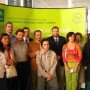 El Delegado Provincial de Jaén conlos Responsables de las Escuelas deEmpresas en el stand de la Red