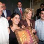 La consejera de Justicia, entrega el premio a Jose Manuel Salinas Villegas, Jesús García Cerezo y Raquel López