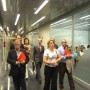 Representantes de Andalucía Emprende y el Servicio Andaluz de Empleo durante la visita