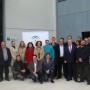 La delegada, el alcalde y el presidente de la Diputación acompañados por empresarios de la Comarca y personal de Andalucía Emprende