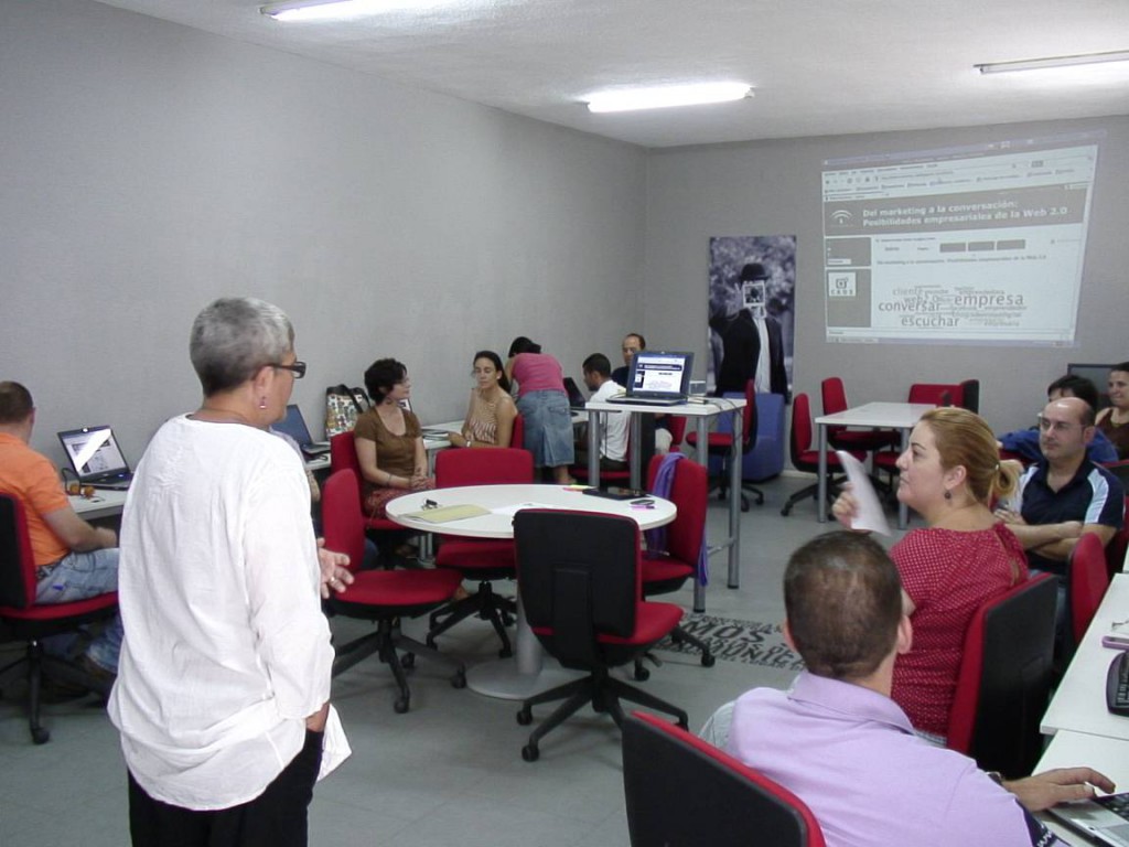 Uno de los talleres web 2.0 celebrados en la zona del Andévalo