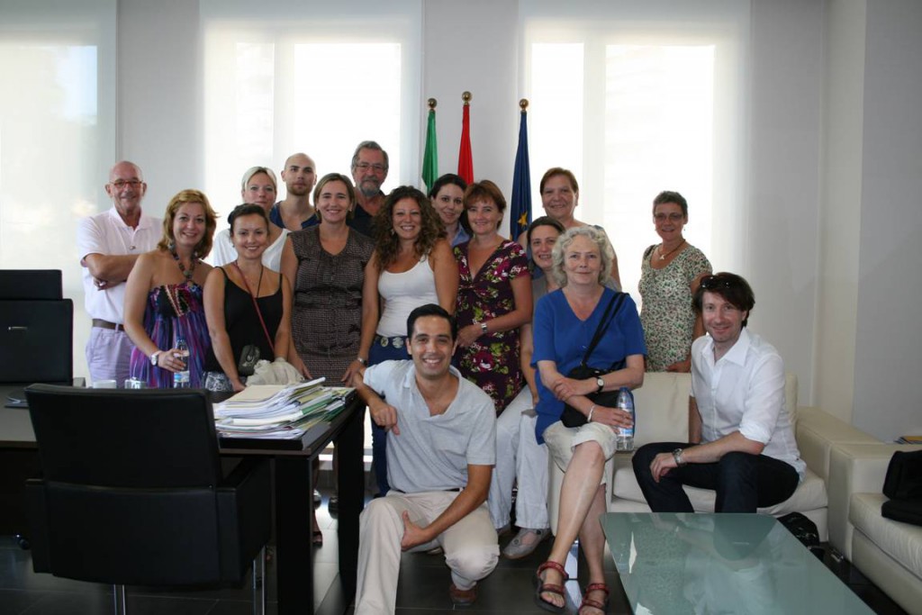 Representantes de los socios europeos en la sede de Andalucía Emprende
