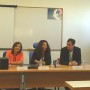 La delegada territorial de Economía y la coordinadora del IAM en Sevilla durante la inauguración de la jornada.