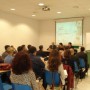 Marta Rueda, Jesús Jerez, de Vodafone, y Alberto de Azevedo, de Andalucía Emprende, en la presentación del programa Minerva