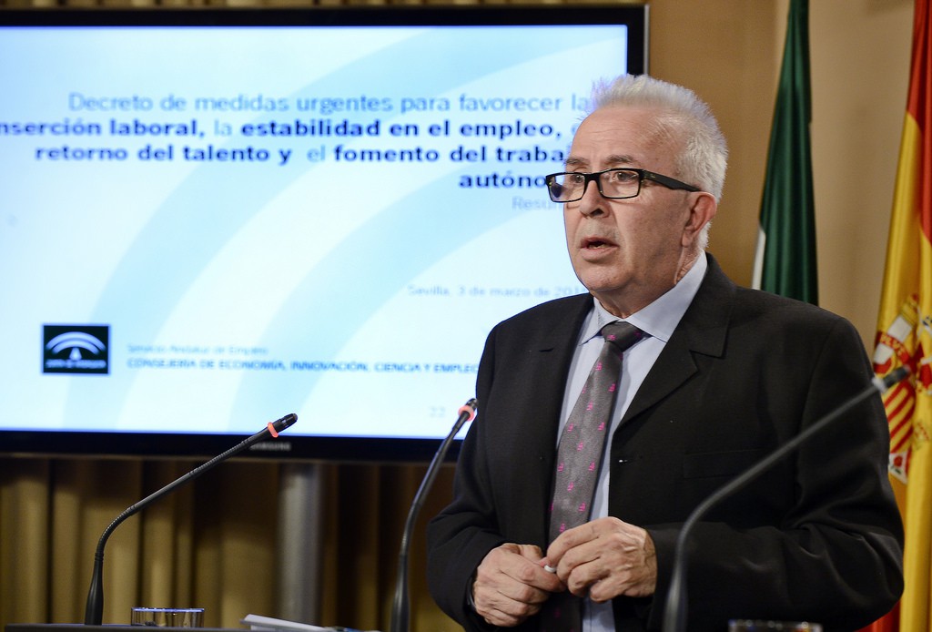 El consejero de Economía, José Sánchez Maldonado