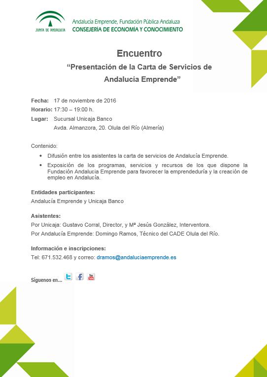 Presentación de la Carta de Servicios de Andalucía 
