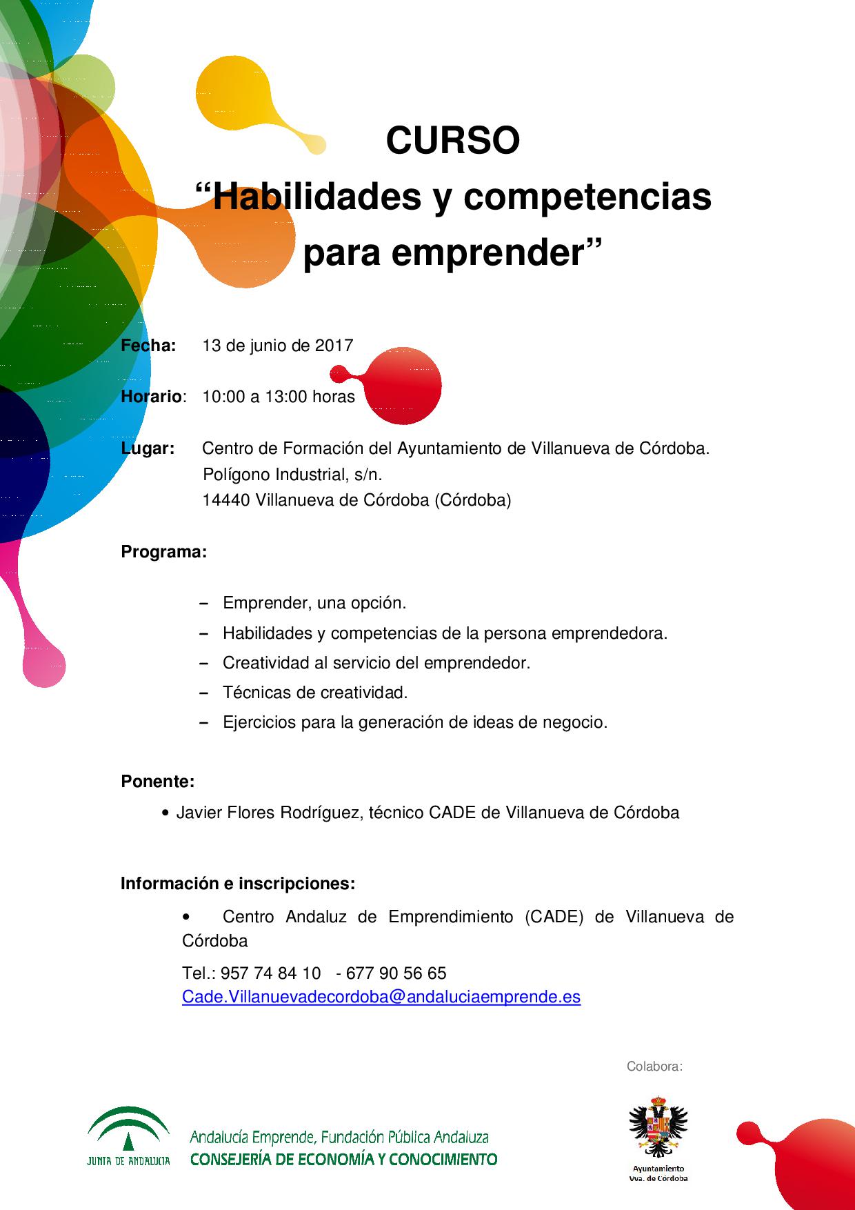'Habilidades y competencias para emprender' - Andalucía 