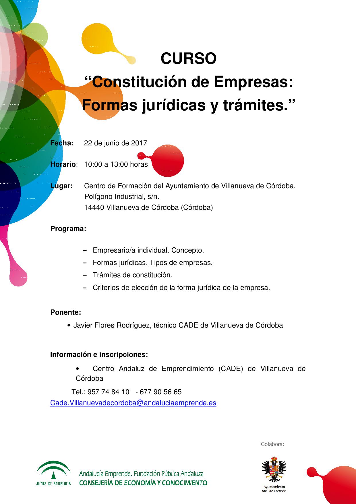 Constitucion De Empresas Formas Juridicas Y Tramites Andalucia