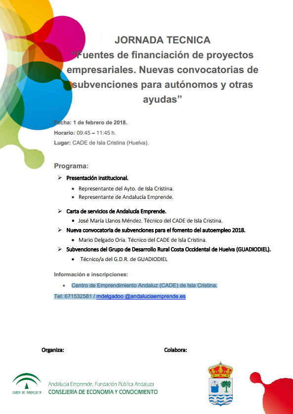 Jornada Técnica: “Fuentes de financiación de proyectos empresariales ...