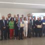 Foto de familia de autoridades junto a los ganadores y finalistas de los V Premios Andalucía Emprende en Jaén