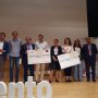 Los promotores de Opentherapi y Iaxxon Energía, recogiendo el premio