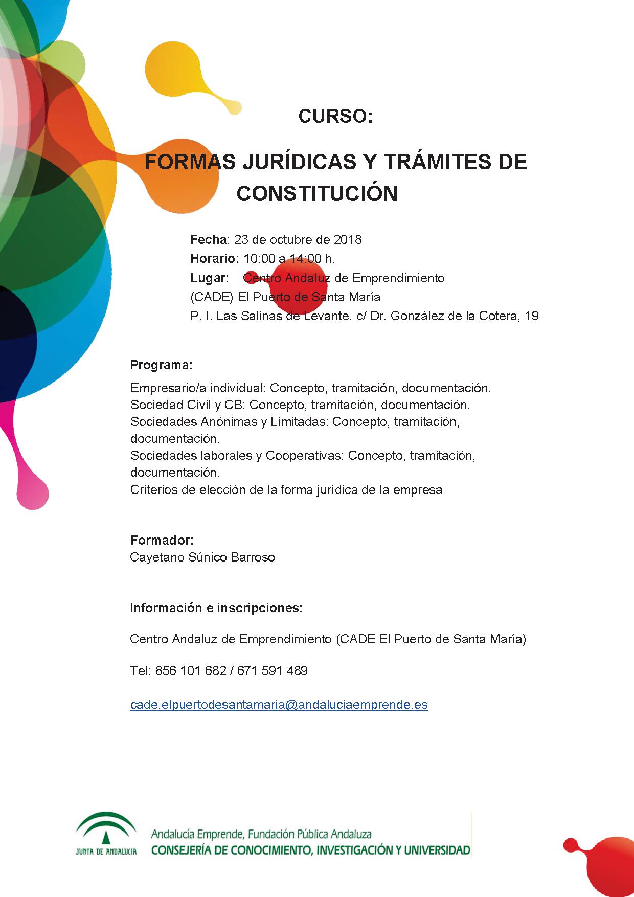 Formas Juridicas Y Tramites De Constitucion Andalucia Emprende