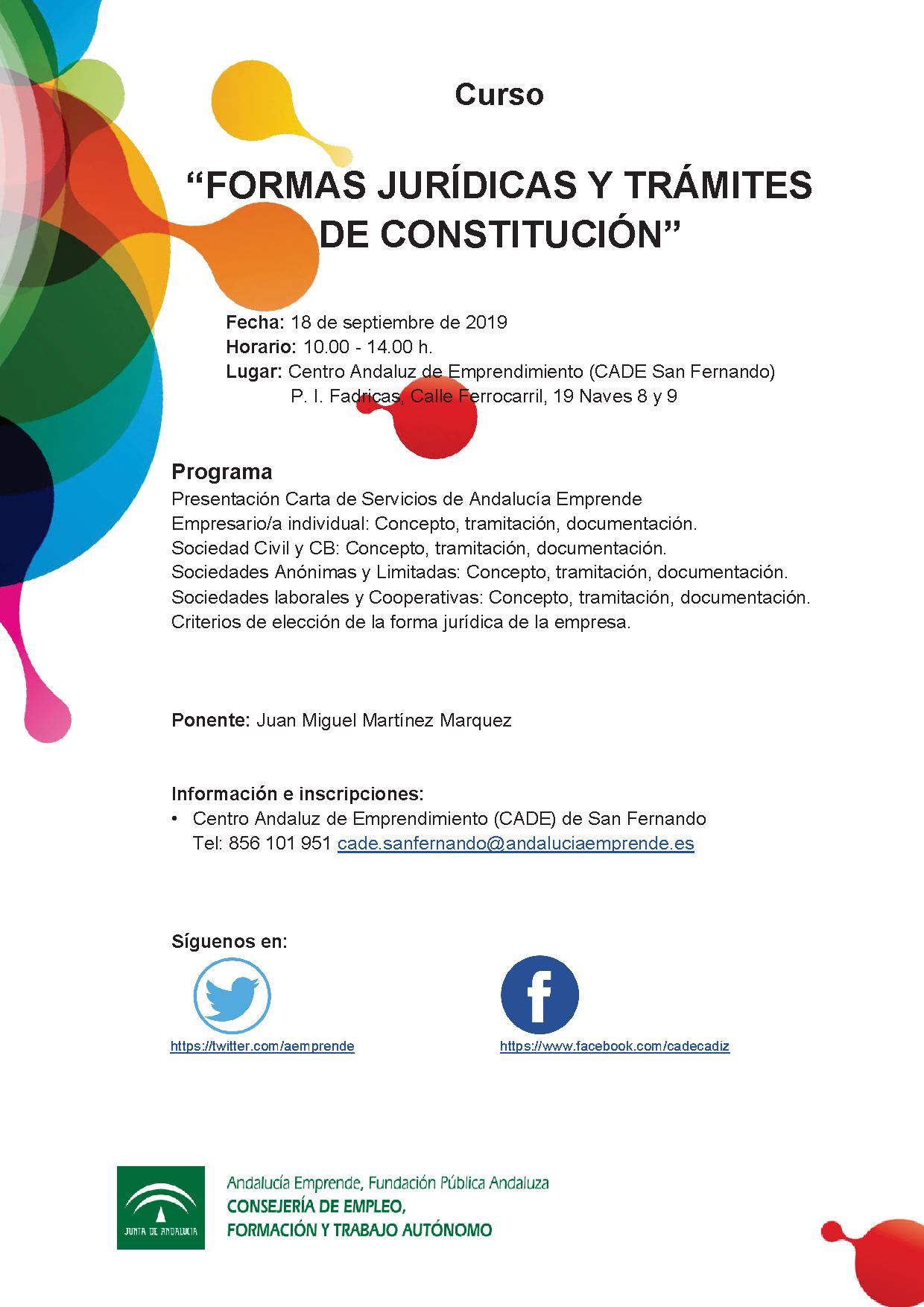 Formas Juridicas Y Tramites De Constitucion Andalucia Emprende